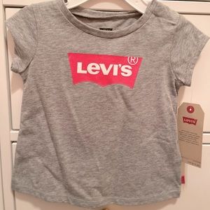 Gray Heather Levi's Batwing Tee 18 month